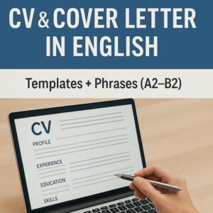 CV & Cover Letter in English (A2–B2) – Guide bilingue EN/FR